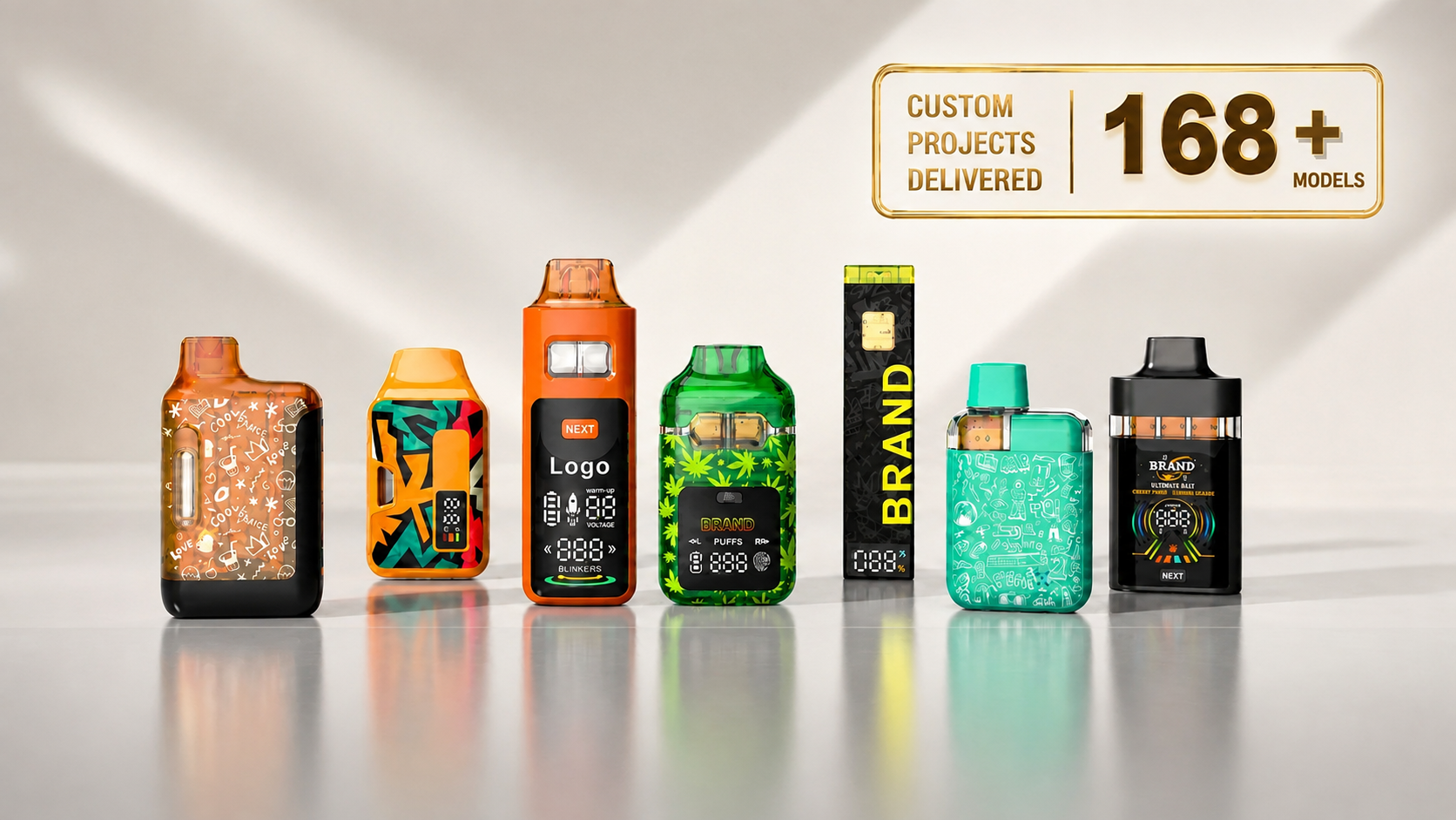 Cannabis vape hardware lineup across cartridges and AIO devices
